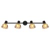 Illuminazione Globo Lighting Zachery Plafoniera Nero, 4-Luci