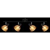 Illuminazione Globo Lighting Zachery Plafoniera Nero, 4-Luci