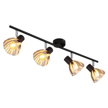 Illuminazione Globo Lighting Zachery Plafoniera Nero, 4-Luci