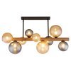 Illuminazione Globo Lighting Riha Plafoniera Marrone scuro, Nero, 9-Luci