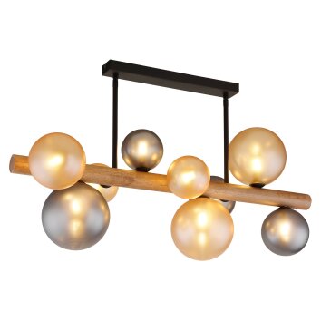 Illuminazione Globo Lighting Riha Plafoniera Marrone scuro, Nero, 9-Luci