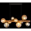 Illuminazione Globo Lighting Riha Lampadario a sospensione Marrone scuro, Nero, 9-Luci