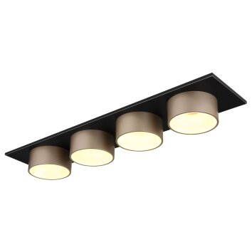 Illuminazione Globo Lighting Raymond Plafoniera LED Antracite, Nero, 1-Luce