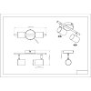 Illuminazione Globo Lighting Walters Plafoniera Nero, 2-Luci