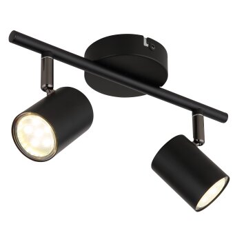 Illuminazione Globo Lighting Walters Plafoniera Nero, 2-Luci
