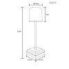 Illuminazione Globo Lighting Dixon Lampada da tavolo LED Bianco, 1-Luce