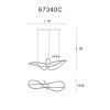 Illuminazione Globo Lighting Iduna Lampadario a sospensione LED Cromo, 1-Luce, Telecomando