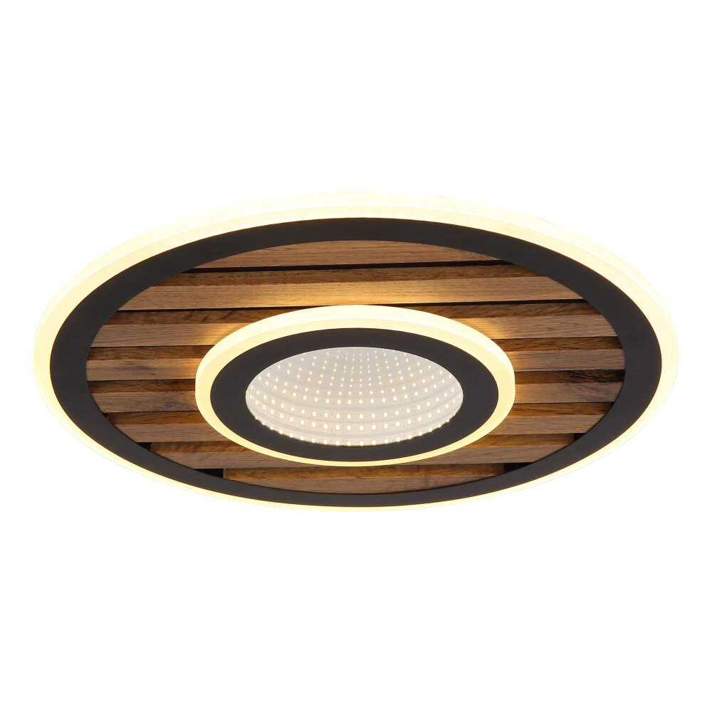 Illuminazione Globo Lighting Woody Plafoniera LED Écru, Nero, 1-Luce main product photo