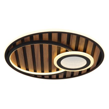Illuminazione Globo Lighting Woody Plafoniera LED Écru, Nero, 1-Luce