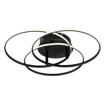 Illuminazione Globo Lighting Kombos Plafoniera LED Nero, 1-Luce