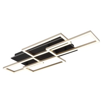 Illuminazione Globo Lighting Jeffry Plafoniera LED Antracite, Nero, 1-Luce, Telecomando