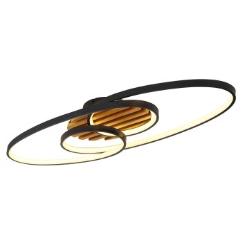 Illuminazione Globo Lighting Tisha Plafoniera LED Marrone, Nero, 1-Luce