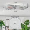 Ipres Plafoniera, Panel LED Argento, Bianco, 1-Luce
