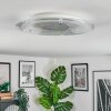 Ipres Plafoniera, Panel LED Argento, Bianco, 1-Luce
