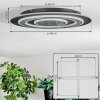 Lidor Plafoniera LED Nero, 1-Luce
