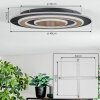 Lidor Plafoniera LED Nero, 1-Luce