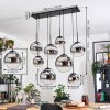 Gastor Lampadario a sospensione, Lampada a sfera, Lampada a sospensione Cromo, Chiaro, Grigio fumo, 8-Luci