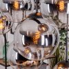 Gastor Lampadario a sospensione, Lampada a sfera, Lampada a sospensione Cromo, Chiaro, Grigio fumo, 8-Luci
