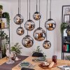 Gastor Lampadario a sospensione, Lampada a sfera, Lampada a sospensione Cromo, Grigio fumo, 8-Luci