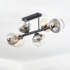 Koyoto Plafoniera, Lampada a sfera Ambrato, Chiaro, Grigio fumo, 6-Luci