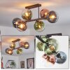 Gastor Plafoniera, Lampada a sfera Blu, Verde, Chiaro, Ramato, 6-Luci