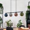 Gastor Lampadario a sospensione, Lampada a sfera, Lampada a sospensione Blu, Cromo, Verde, Ramato, Grigio fumo, 4-Luci