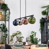 Gastor Lampadario a sospensione, Lampada a sfera, Lampada a sospensione Blu, Cromo, Verde, Ramato, Grigio fumo, 4-Luci