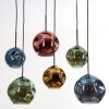 Ripoll Lampadario a sospensione, Lampada a sfera, Lampada a sospensione Blu, Oro, Verde, Ramato, 6-Luci