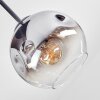 Ripoll Plafoniera, Lampada a sfera Cromo, Chiaro, Grigio fumo, 5-Luci
