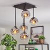 Ripoll Plafoniera, Lampada a sfera Cromo, Chiaro, Grigio fumo, 5-Luci