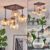 Koyoto Plafoniera, Lampada a sfera Ambrato, Chiaro, Grigio fumo, 5-Luci