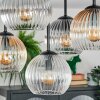 Koyoto Plafoniera, Lampada a sfera Ambrato, Chiaro, Grigio fumo, 5-Luci