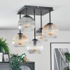 Koyoto Plafoniera, Lampada a sfera Ambrato, Chiaro, Grigio fumo, 5-Luci