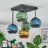 Koyoto Plafoniera, Lampada a sfera Blu, Oro, Verde, 5-Luci