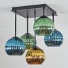 Koyoto Plafoniera, Lampada a sfera Blu, Oro, Verde, 5-Luci