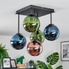 Gastor Plafoniera, Lampada a sfera Blu, Verde, Ramato, 5-Luci