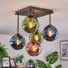 Gastor Plafoniera, Lampada a sfera Blu, Verde, Ramato, 5-Luci