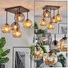 Koyoto Plafoniera, Lampada a sfera 37 cm Ambrato, Grigio fumo, 5-Luci