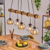Koyoto Lampadario a sospensione, Lampada a sfera, Lampada a sospensione Écru, Nero, 5-Luci
