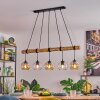 Koyoto Lampadario a sospensione, Lampada a sfera, Lampada a sospensione Écru, Nero, 5-Luci