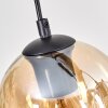 Koyoto Lampadario a sospensione, Lampada a sfera, Lampada a sospensione Écru, Nero, 5-Luci