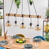 Koyoto Lampadario a sospensione, Lampada a sfera, Lampada a sospensione Écru, Nero, 5-Luci