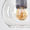 Koyoto Lampadario a sospensione, Lampada a sfera, Lampada a sospensione Écru, Nero, 5-Luci