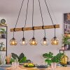 Koyoto Lampadario a sospensione, Lampada a sfera, Lampada a sospensione Écru, Nero, 5-Luci