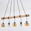 Koyoto Lampadario a sospensione, Lampada a sfera, Lampada a sospensione Écru, Nero, 5-Luci