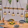 Koyoto Lampadario a sospensione, Lampada a sfera, Lampada a sospensione Écru, Nero, 5-Luci