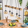 Koyoto Lampadario a sospensione, Lampada a sfera, Lampada a sospensione Écru, Nero, 5-Luci