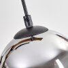 Koyoto Lampadario a sospensione, Lampada a sfera, Lampada a sospensione Écru, Nero, 5-Luci
