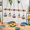 Koyoto Lampadario a sospensione, Lampada a sfera, Lampada a sospensione Écru, Nero, 5-Luci