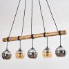 Koyoto Lampadario a sospensione, Lampada a sfera, Lampada a sospensione Écru, Nero, 5-Luci